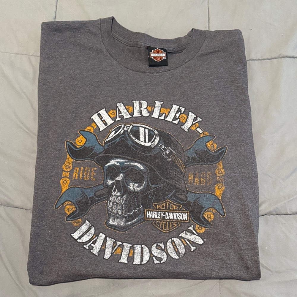 Harley-Davidson Charcoal Skull Graphic Tee